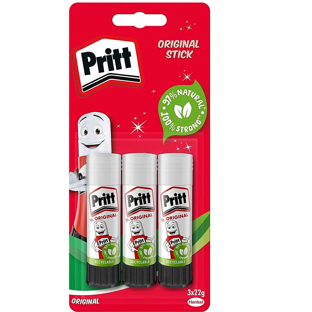 PrittGlue Stick 3x22G (Pack of 3)