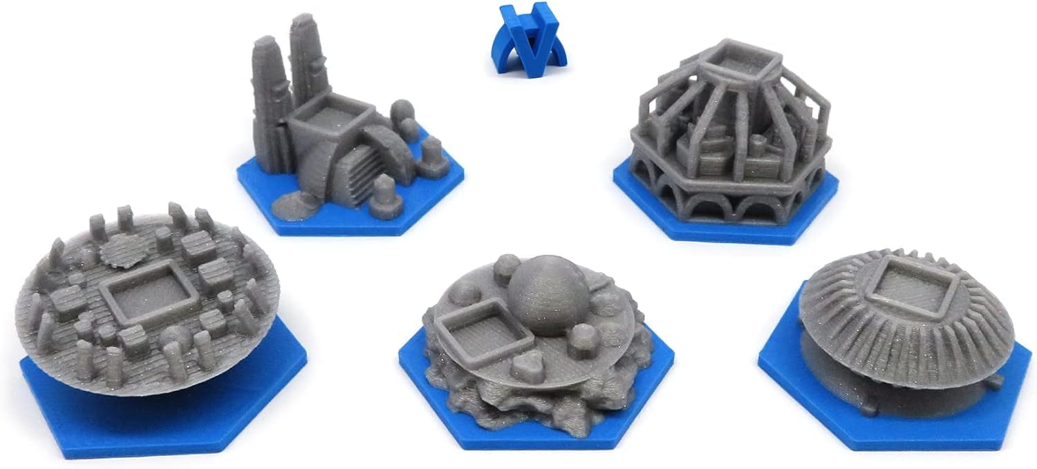 Pack Completo Premium para Terraforming Mars y Expansiones Colonias, Venus Next y Conflictos | 87 Piezas 3D | Losetas Detalladas, Tokens y Naves Espaciales a Todo Color