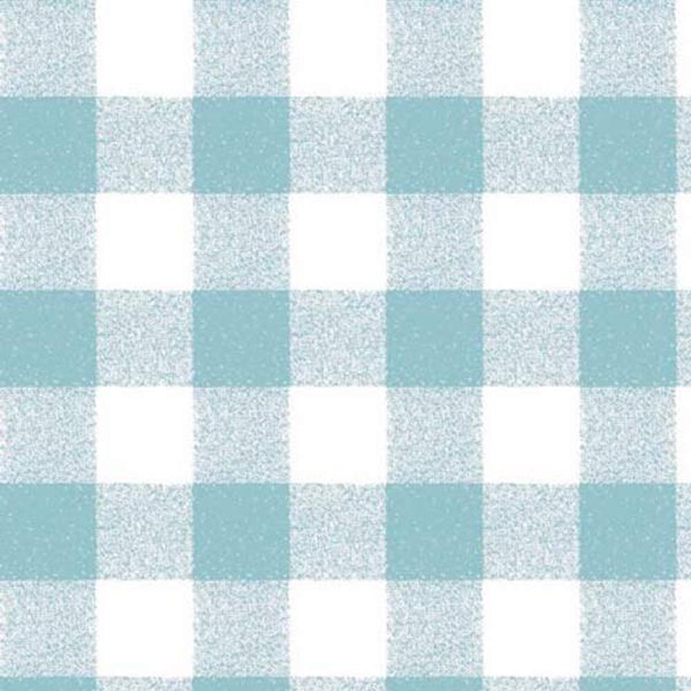 Jolee Fabrics Gingham Check Wipe Clean PVC Vinyl Tablecloth (Duck Egg Blue and White Gingham Check, 140cm x 160cm Long Rectangle)