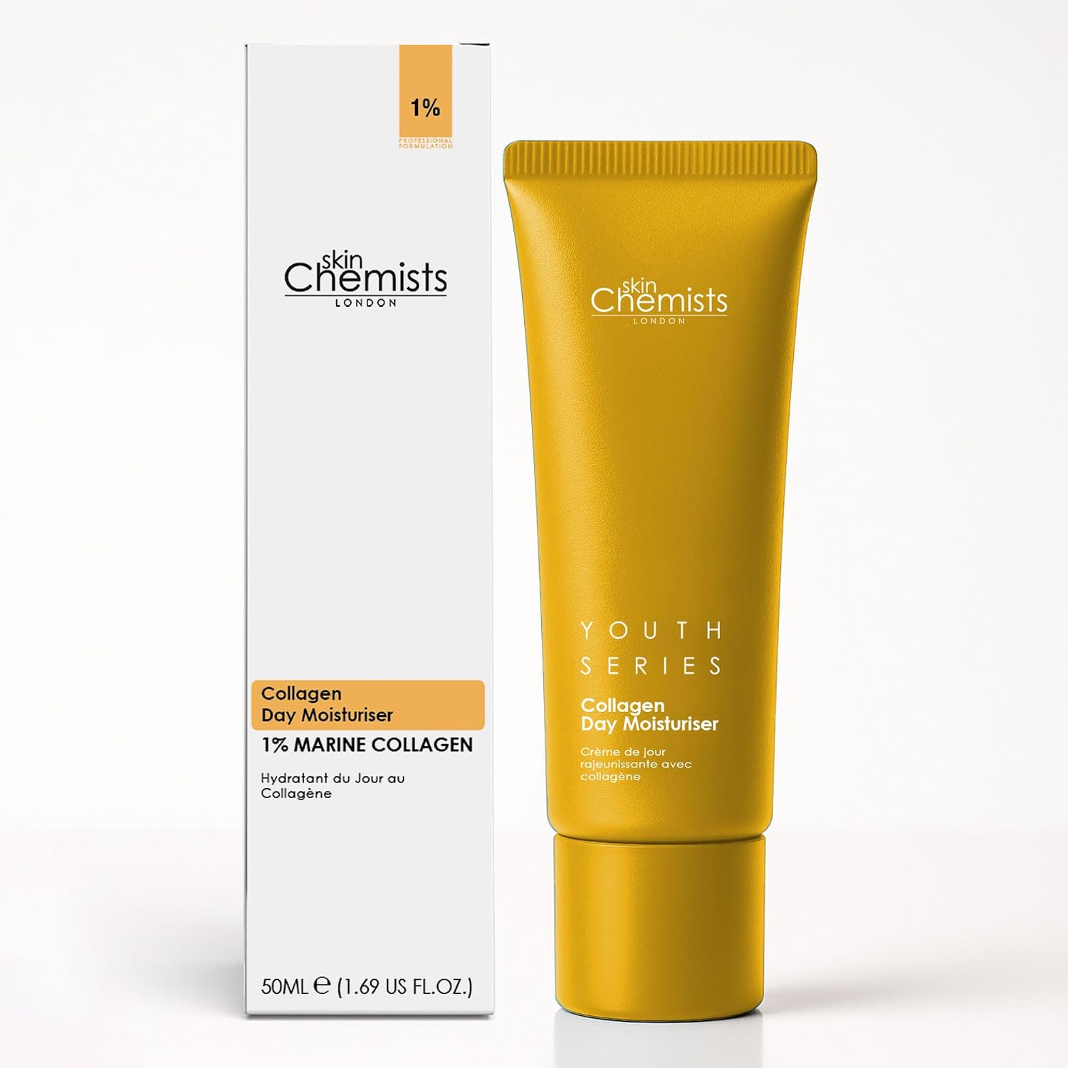 Skin Chemists Anti-Aging Collagen Day Moisturiser for Face with Hyaluronic Acid - Hydrating, Firming Daily Cream