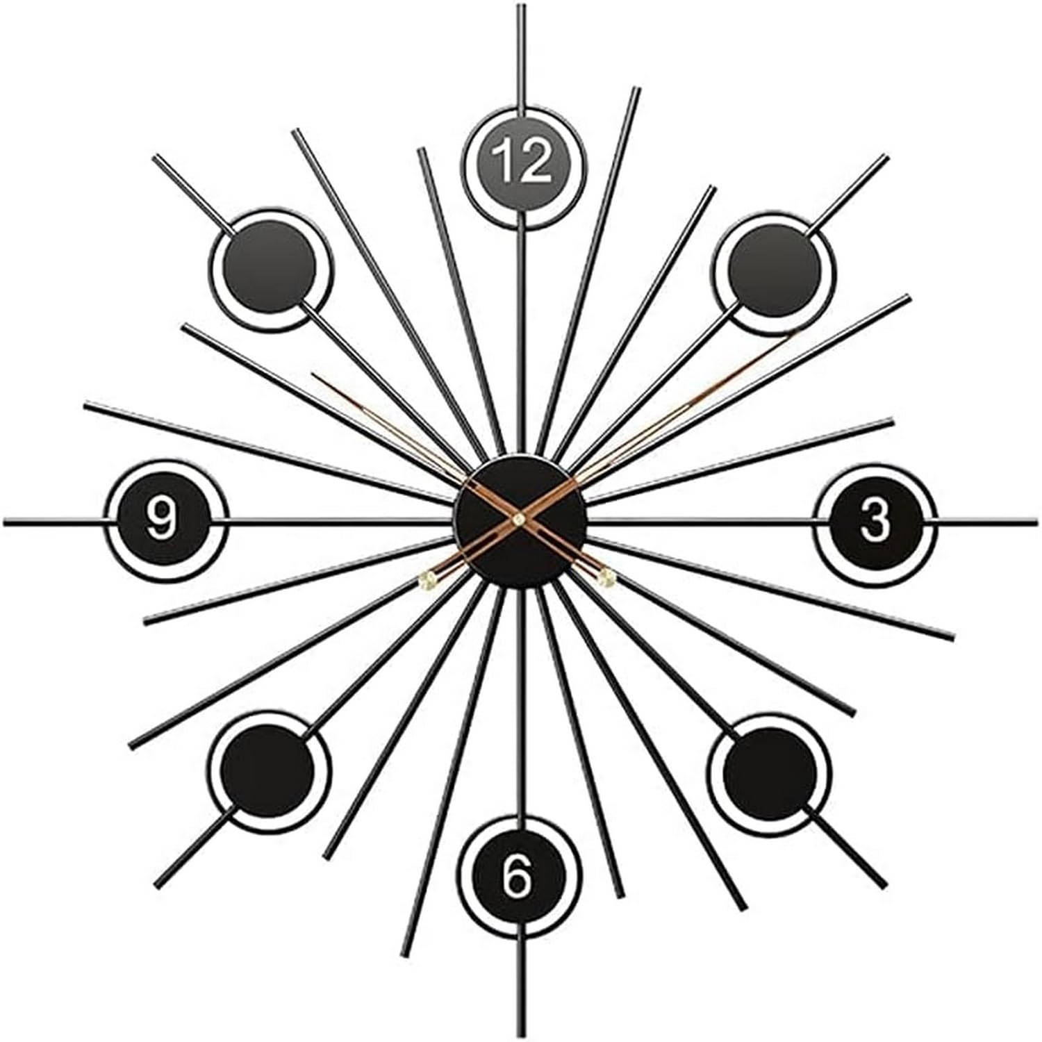 Reloj de pared para decoración de sala de estar, reloj de pared, relojes de pared de arte decorativo moderno, funciona con pilas para cocina, oficina, dormitorio, relojes silenciosos que no hacen tict