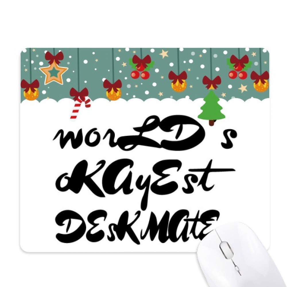 Tapis de souris antidérapant World's Okayest Deskmate avec surface micro-texturée - 5