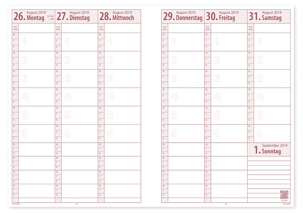 TimeTex System-Schulplaner A4-Plus Gelb - Schuljahr 2026-2027 - Lehrerkalender - Lehrertimer - 10750 - mit breitem Verschlußgummi