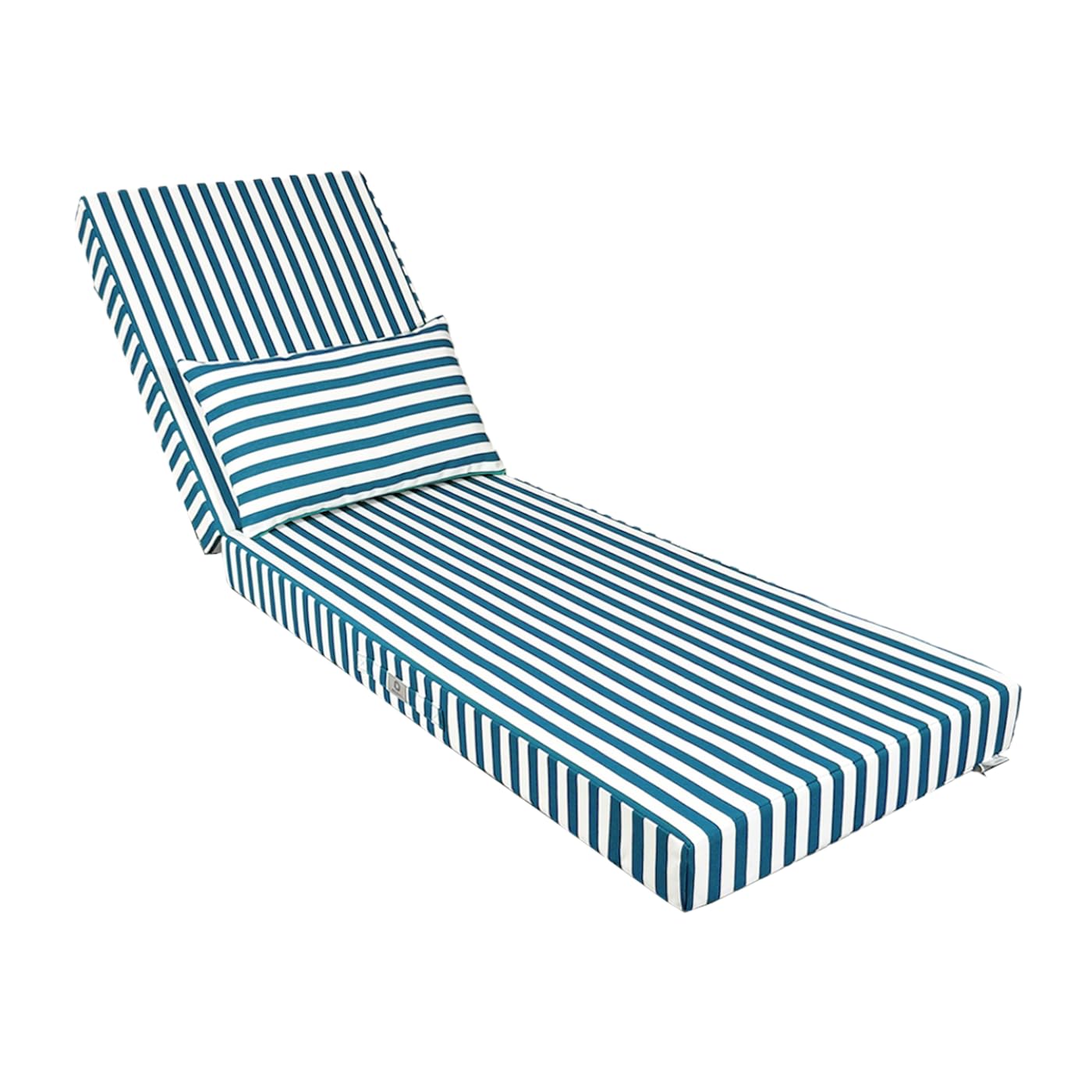 DÉCO Arts Materassino Prendisole 190x60x10 cm con Poggiatesta — Cuscino Sdraio Sfoderabile Idrorepellente Anti-UV — Tessuto 270 g/m² OEKO-TEX — Sdraio Esterno Giardino — A Righe Verde