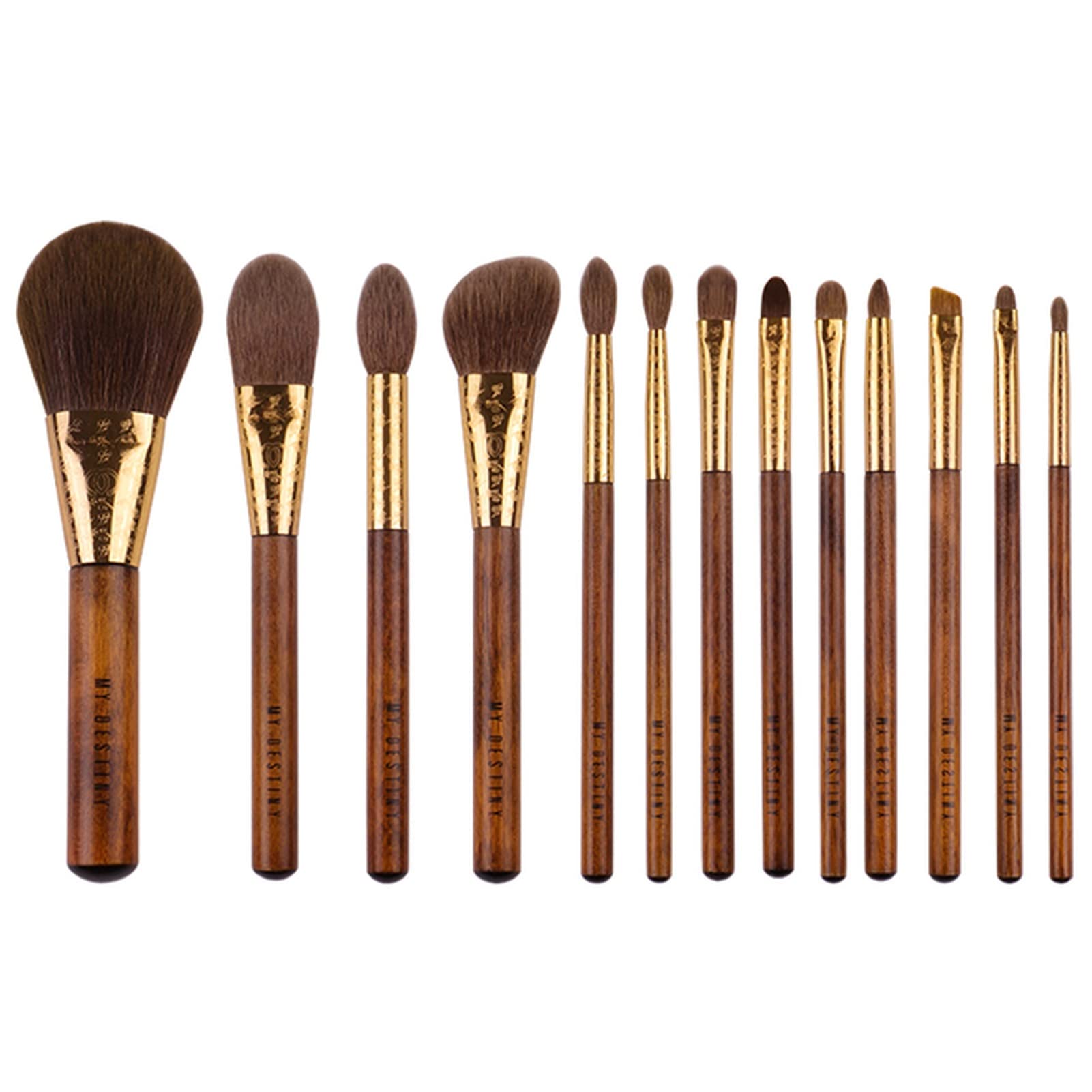 BoNene Make Up Schwamm Makeup Pinsel Makeup-Werkzeuge/die aufgehende Sonnenserie 13 Pinsel und traditionelle Jacquard webart Kosmetiktasche Make-Up Schwamm