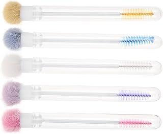 5pcs Eyelash Brush Wands with Crystal Rod Tub...