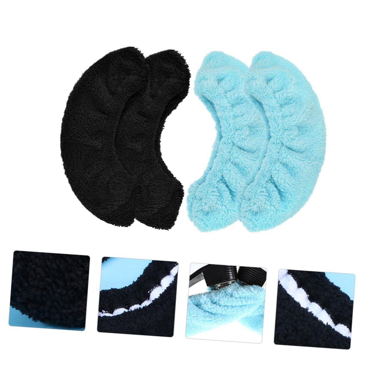 BESTonZON 2 Paires Couvre-Lames Patins Glace Garçon Fille Lot Élastique Protection Lames Patinage Artistique et Hockey