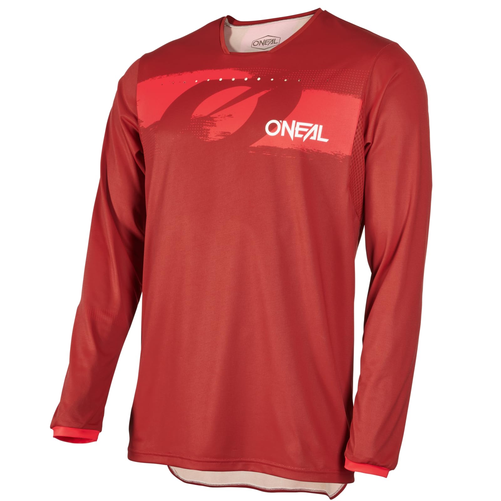 O'NEAL | Mountain Bike Jersey | MTB Mountain Bike DH Downhill FR Freeride | Breathable Material, Maximum Freedom of Movement | Element FR Jersey Hybrid V.24 | Adult | Red | Size S