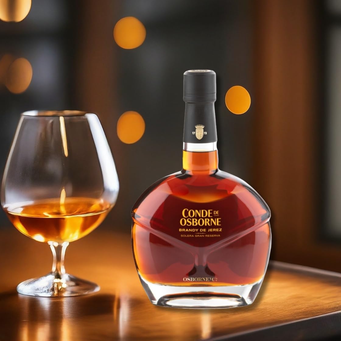 Conde de Osborne Brandy de Jerez – Solera Gran Reserva aus Spanien mit edler Geschenkpackung aus dem Hause Osborne mit 40,5% vol. (1 x 0,7l)