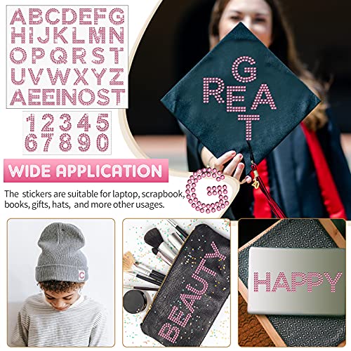 image for Waydress 3 Sheets Glitter Rhinestone Stickers Bling Crystal Alphabet L