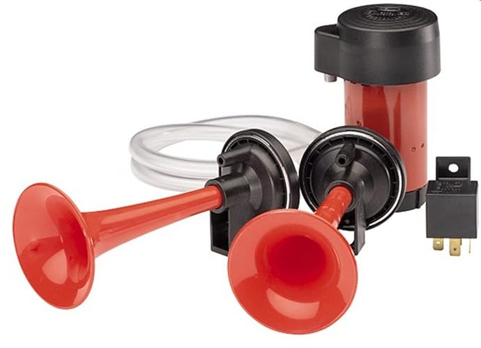 HELLA 003001651 2-Trumpet 12V Air Horn Kit, Multi - Twin Tone