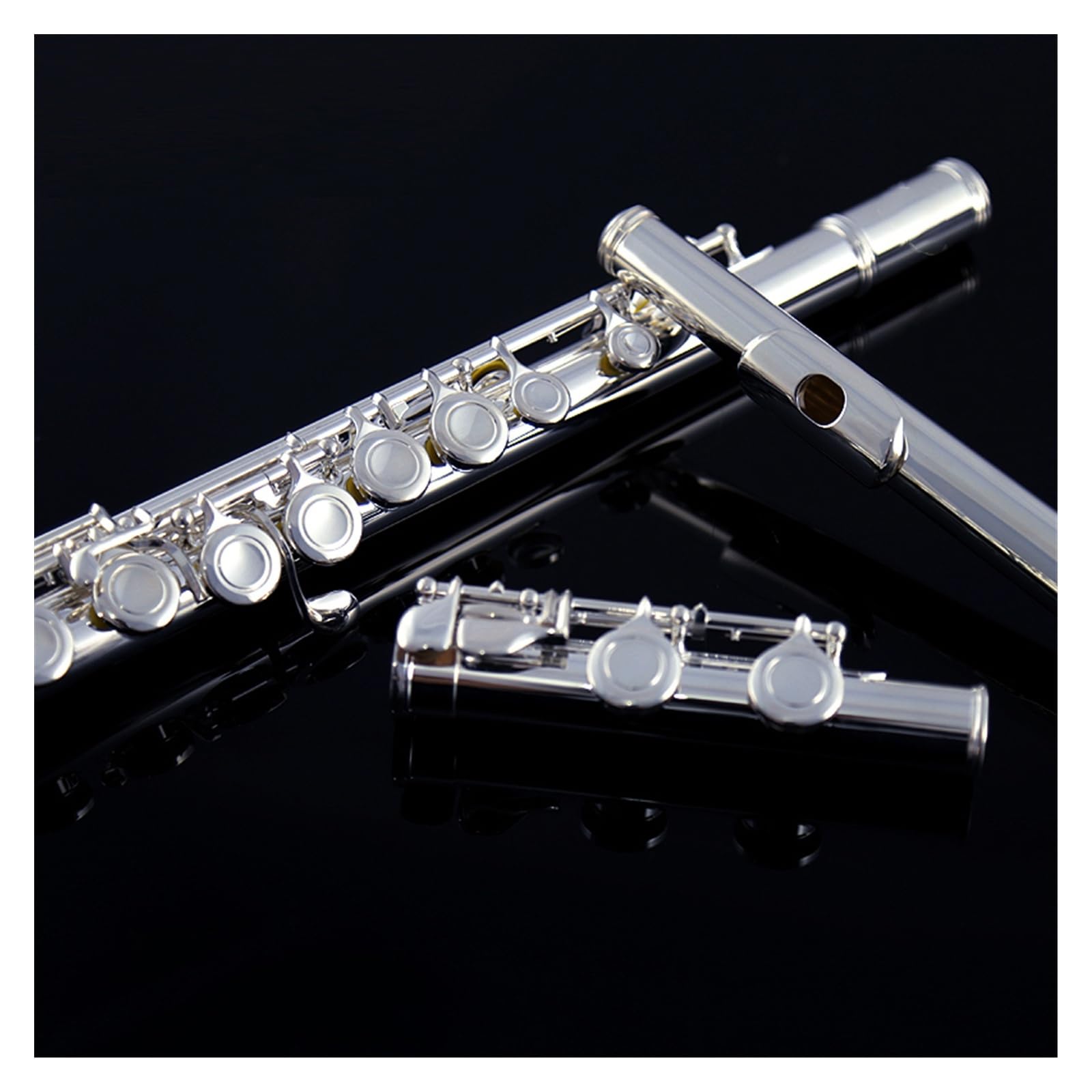 Professionale Flauto Traverso Flauto Traverso A Chiave Divisa In Mi A Chiave Divisa In Rame Bianco Placcato Argento A 16 Tasti Con Scatola Di Immagazzinaggio