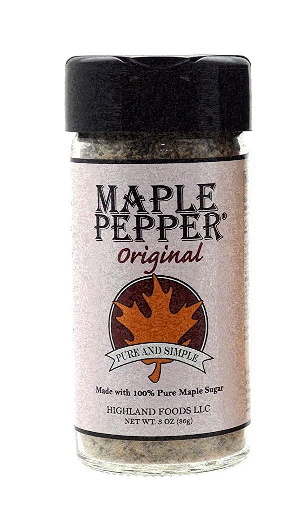 Sweet Heat Maple Pepper Set - Habanero, Rosemary, Garlic, and Original Maple Pepper - Made from Pure Vermont Maple Syrup