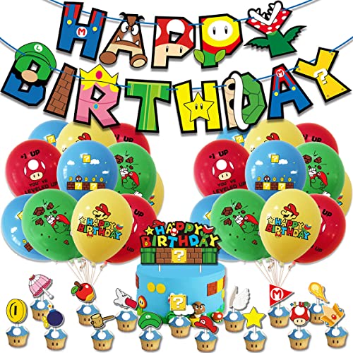Rainbow Birthday Party Balloons Happy Birthday Banner, Rainbow Balloons, Cake Toppers For Women Girls Boys Princess Birthday Party Suppliers #TOP16