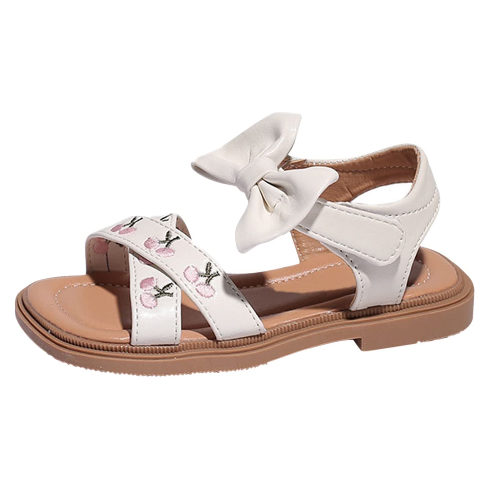 YHQZNLXQ Generisch Sandalias para Niñas Verano Bebé Niñas Zapatos De Princesa Suela Suave Zapatos Romanos Bordados