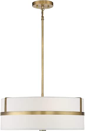 Meridian M70102NB Pendant, 4-Light 240 Total Watts, Natural Brass