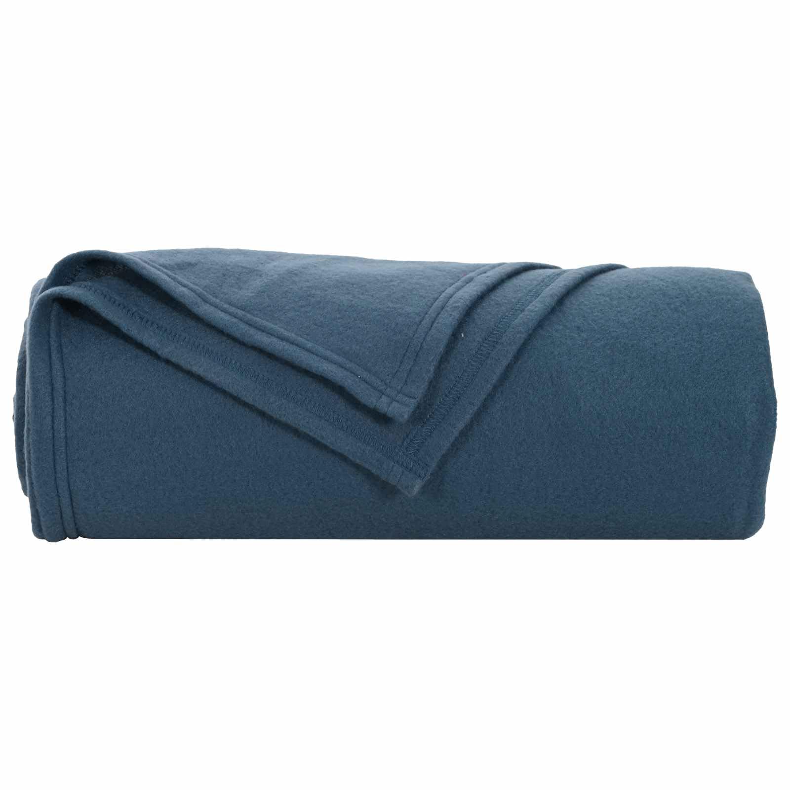 Manta polar azul marino 200 x 150 cm paño suave y cálido