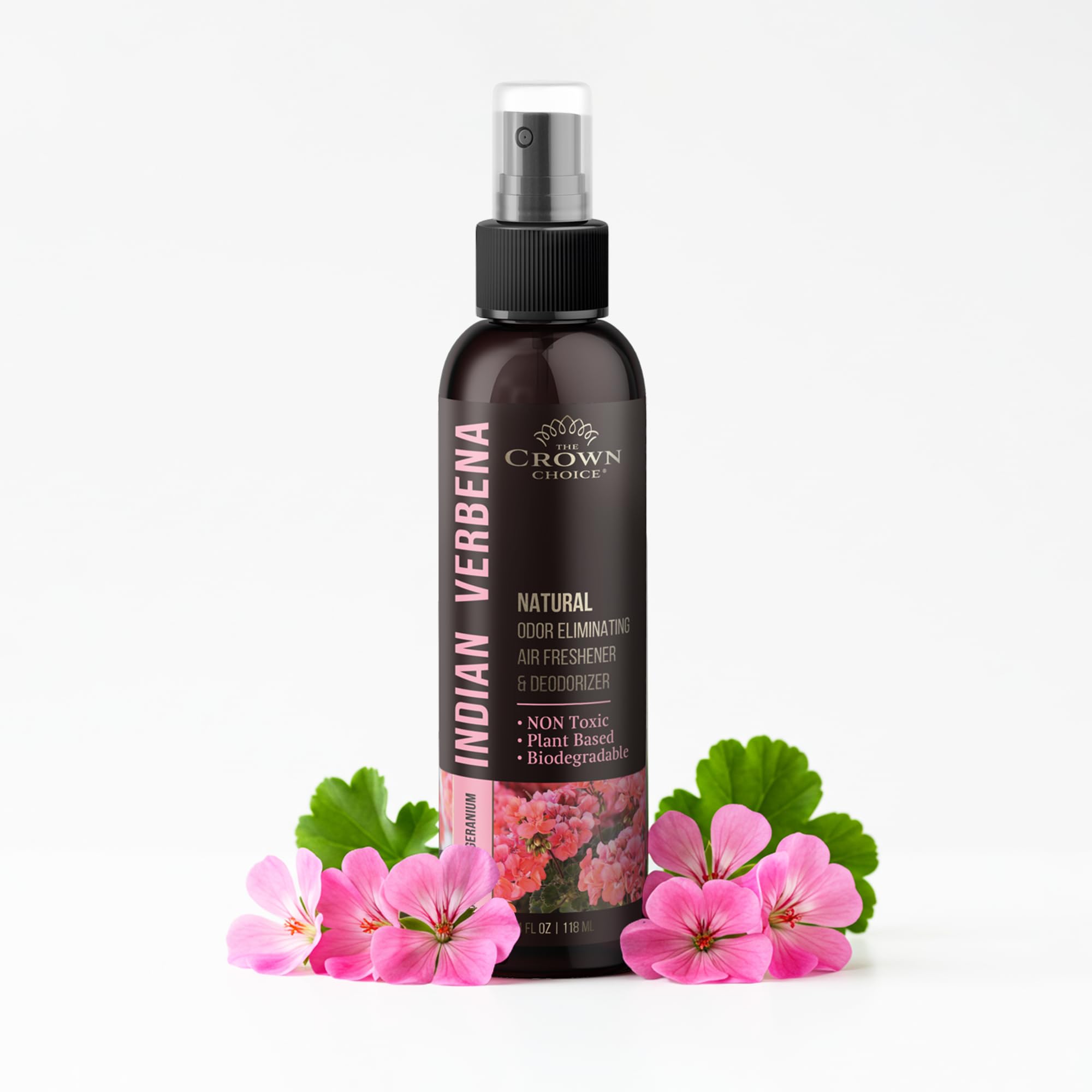 Non-Toxic Odor Eliminator, Natural Geranium & Lemongrass Air Freshener Spray for Home, Room, Closet & Couch Deodorizer, Long Lasting Bathroom & Toilet