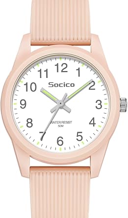 SOCICO Kids Analog Watch 50M Waterproof Sport Gift for Girls Boys Blush