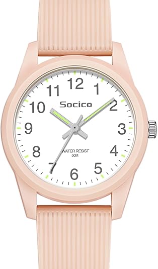 SOCICO Kids Analog Watch for Boys Girls, Easy to Read Learning Time Watch, 50M Waterproof, Soft Band Wristwatch for Ages 4-12, Great Gift for Children