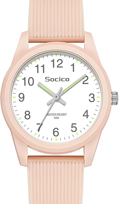 SOCICO Kids Analog Watch for Boys Girls, Easy to Read Learning Time Watch, 50M Waterproof, Soft Band Wristwatch for Ages 4-12, Great Gift for Children