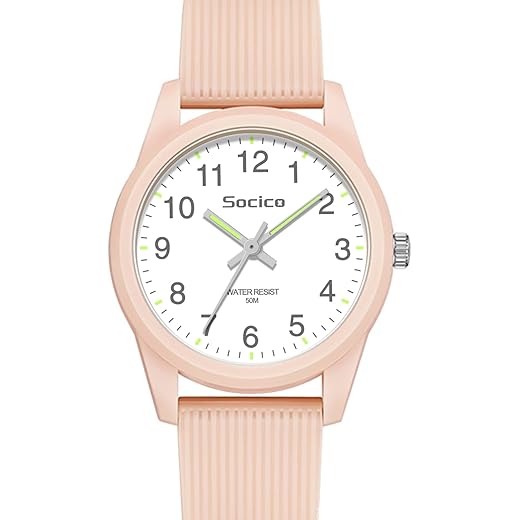 SOCICO Kids Analog Watch for Boys Girls, Easy to Read Learning Time Watch, 50M Waterproof, Soft Band Wristwatch for Ages 4-12, Great Gift for Children