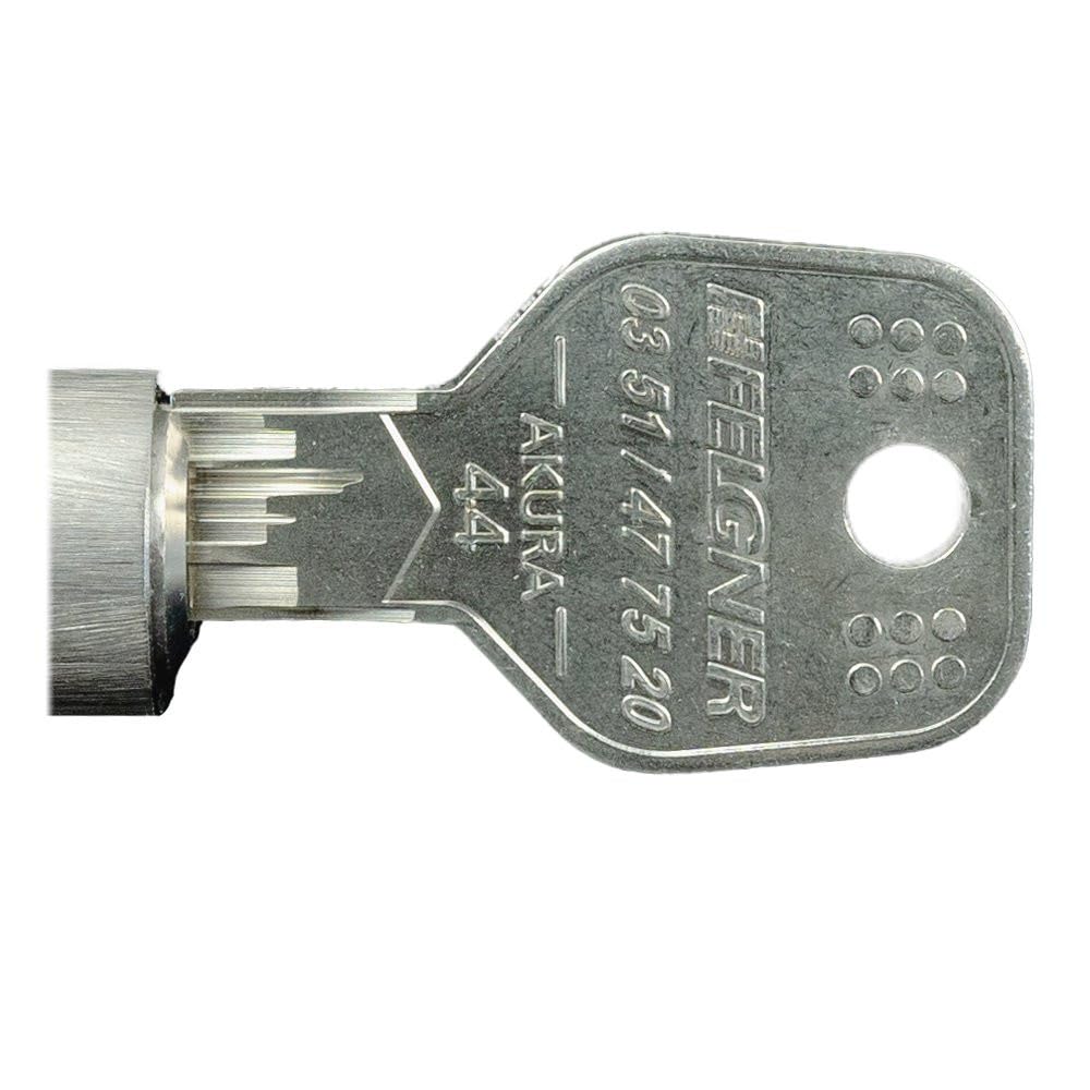 EVVA Akura 44 Knaufzylinder 55/40K inkl. 5 Schlüssel | modularer Türzylinder mit Kopierschutz Bohrschutz Ziehschutz Pickingschutz | Patentschutz bis 2037 | Sicherungskarte (Einzelschließung)
