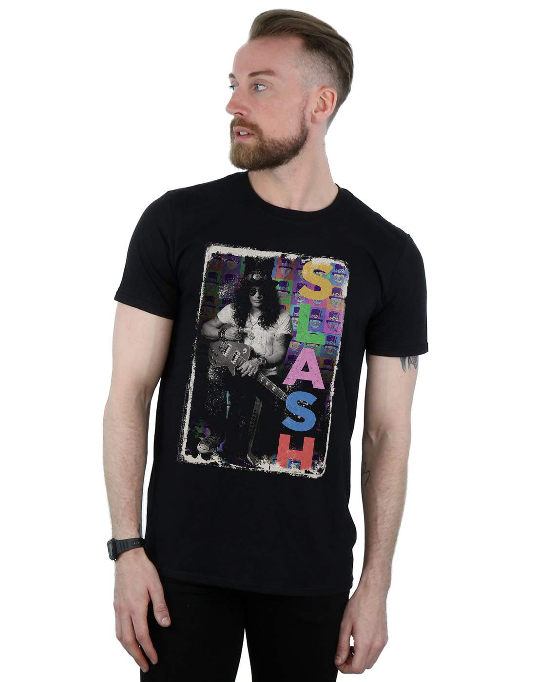 Slash Men's Pop Art T-Shirt Black Medium