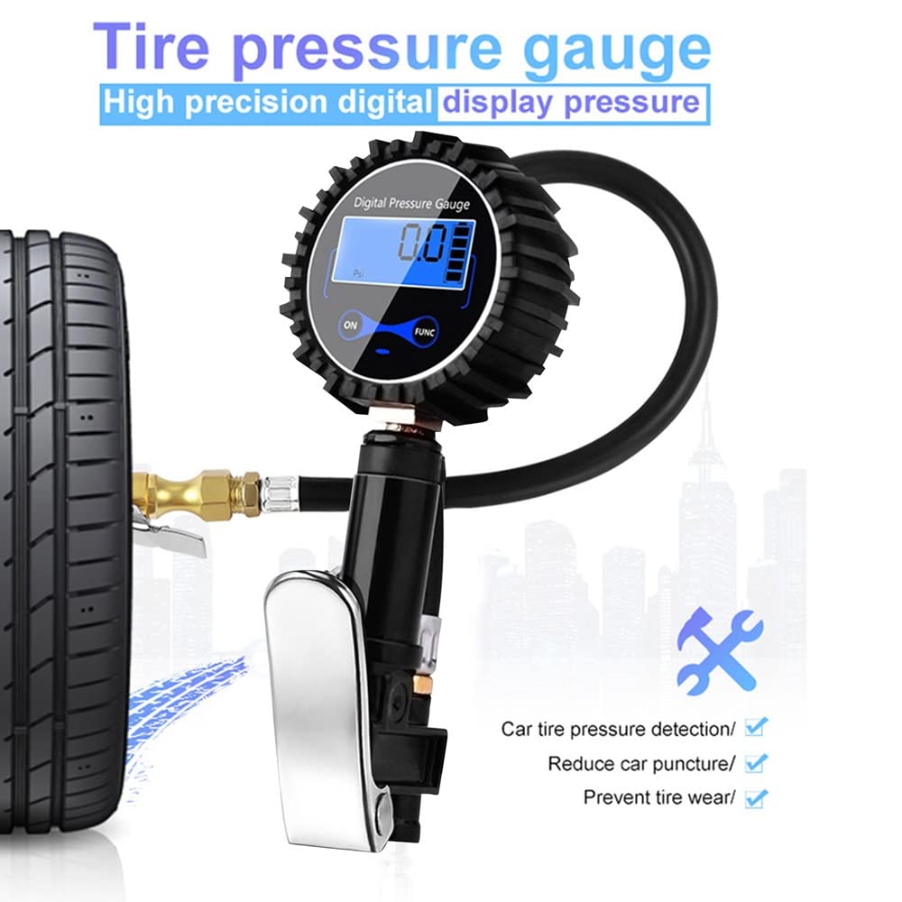 AGAATI Medidor Digital de presión de neumáticos - Precisión Profesional - 200 PSI