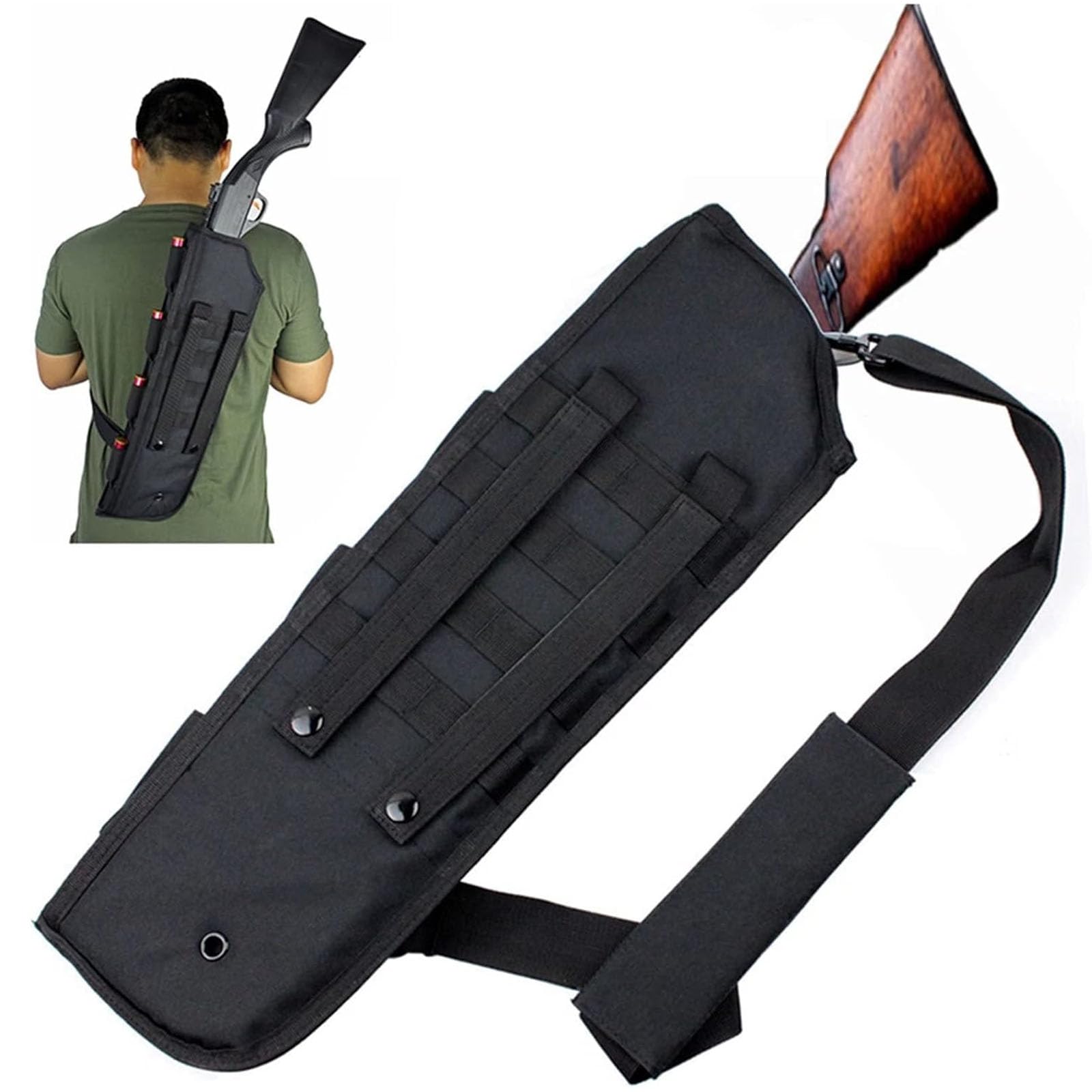 50cm Taktische Schrotflinten Gewehrscheidetasche,Shotgun Holster Schultertasche Mit Gepolstertem Holster Multifunktions Schulterholster Gewehrtasche