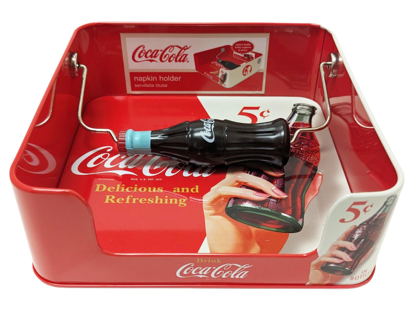Amazon.com: Tin Box Company Flat Napkin Holder with Plastic
