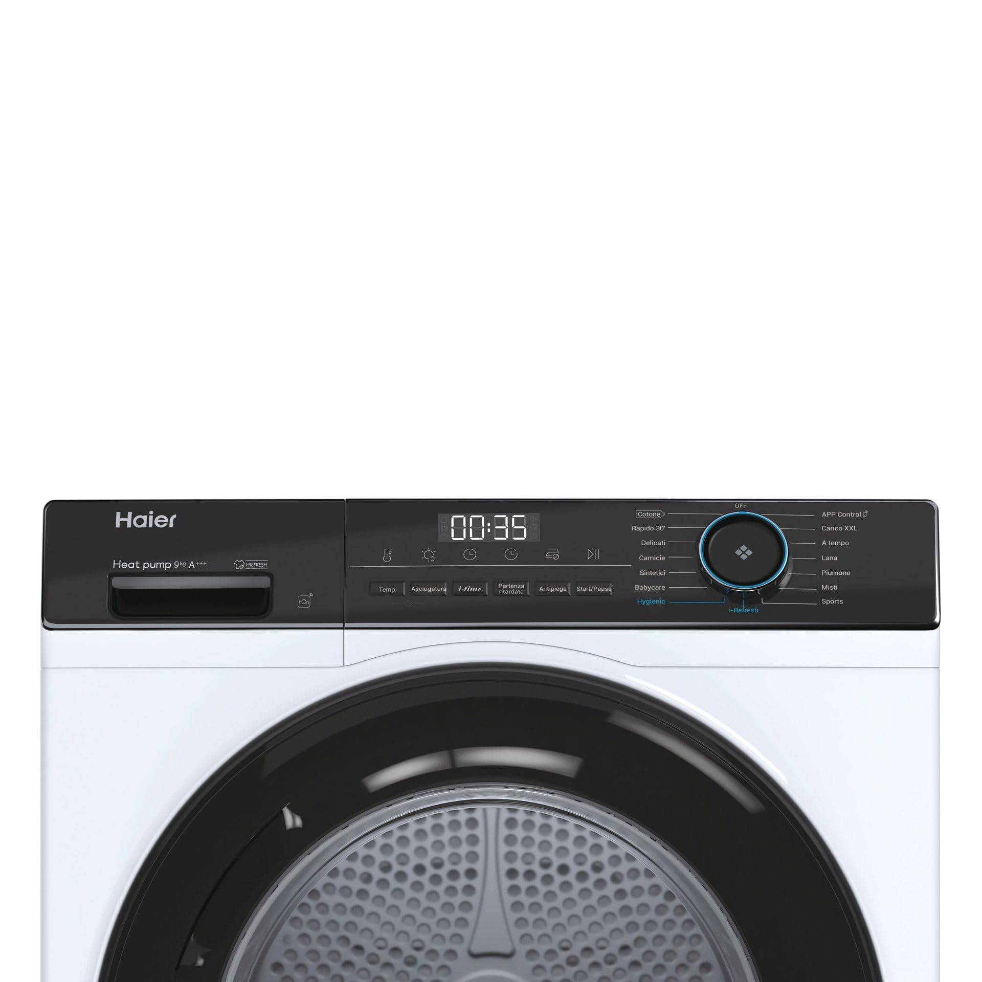 Haier HD90-A3939E - Asciugatrice con pompa di calore, 9 kg, Classe energetica A+++
