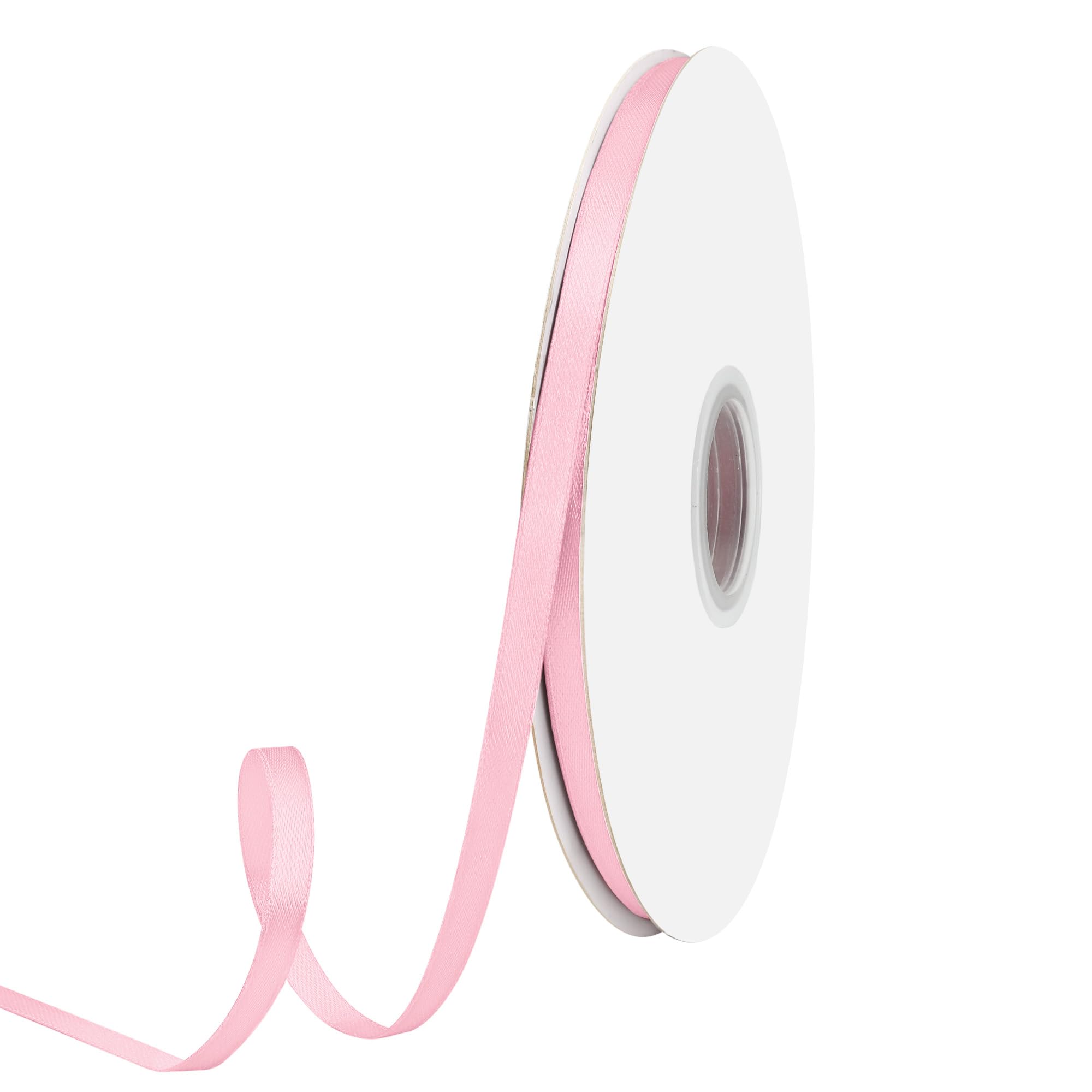 GTYBOVA 1/4 Inch x 100 Yards Double Face Pink Satin Ribbon 100% Polyester Multiple Colors Available Ideal for Gift Wrapping Crafts Wedding Decor