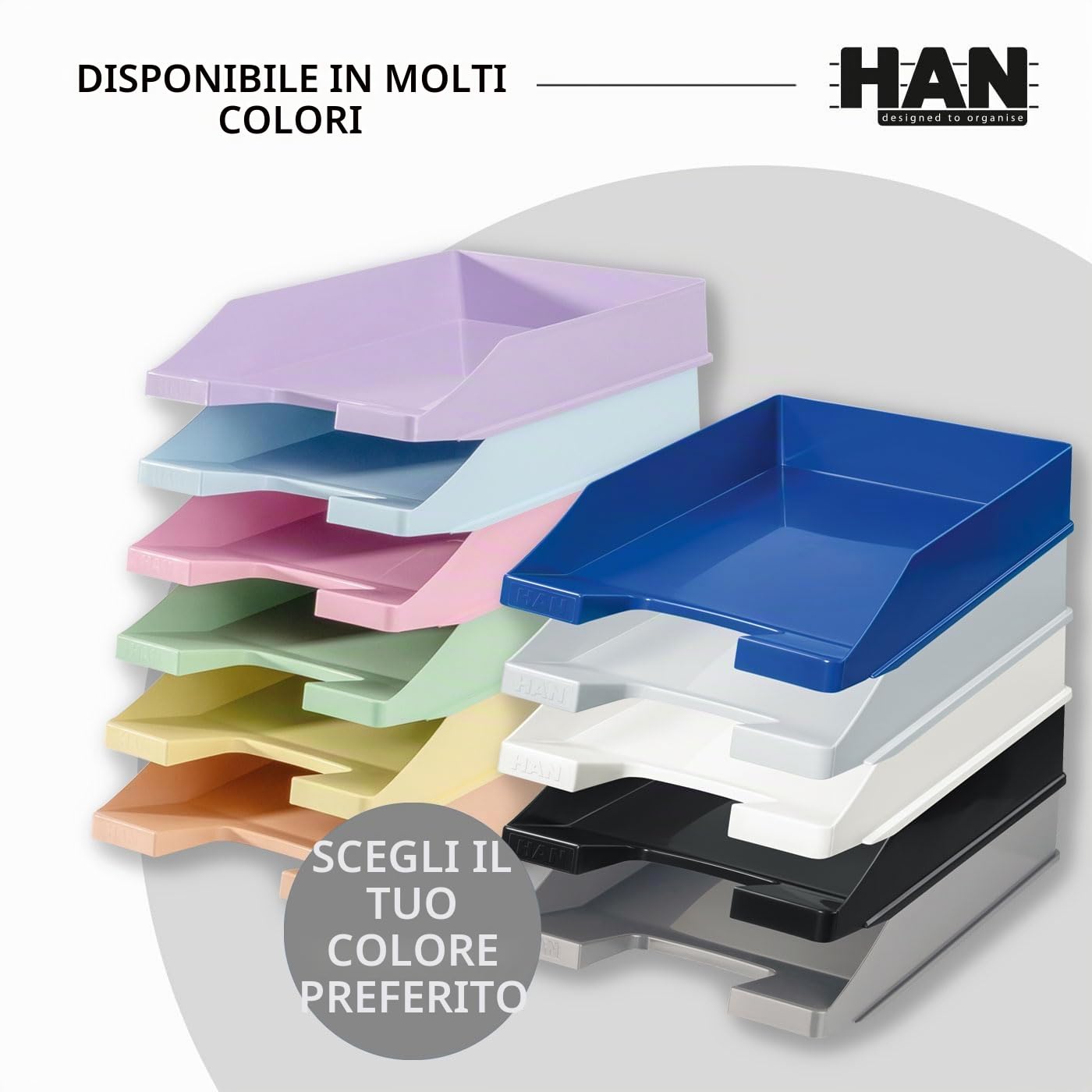 HAN 1027-X-13 Porta corrispondenza KLASSIK. Moderno, brillante. Imballo 10 pezzi, nero