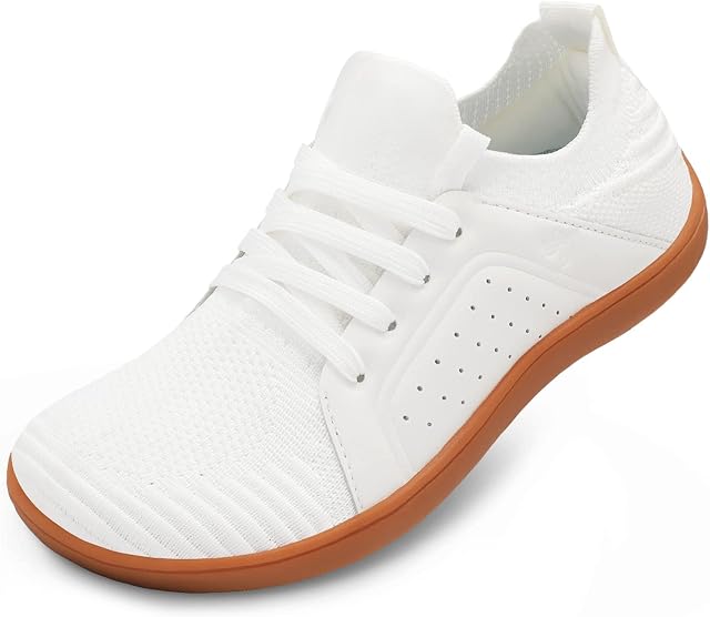 JIASUQI Womens Barefoot Shoes Wide Toe Minimalist Walking Shoes Breathable Zero Drop Shoes Fashion Sneakers for Running Trail
