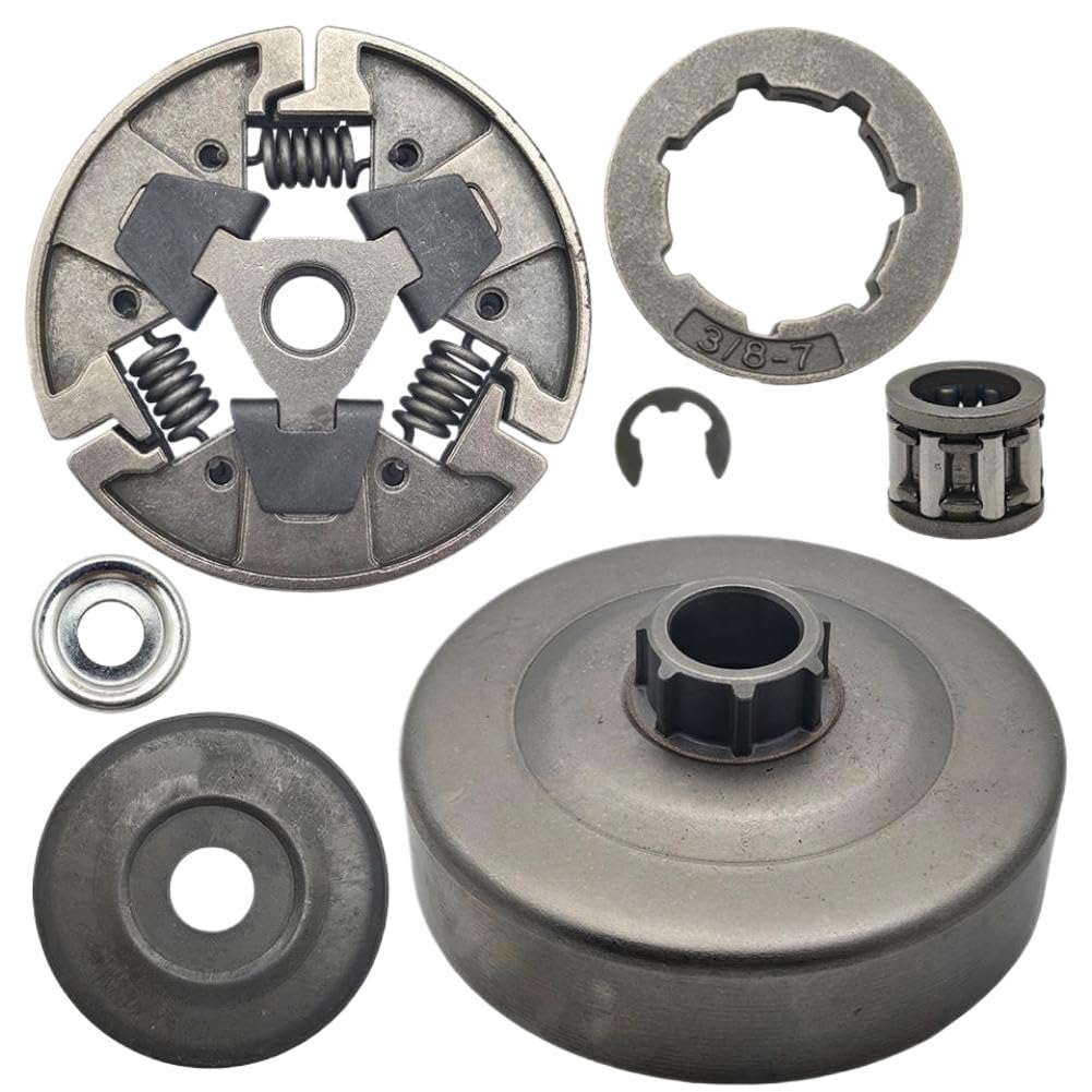 Kit de piñón de llanta de tambor de embrague de 3/8 "-7 Compatible con motosierra MS660 MS661 MS640 066 064