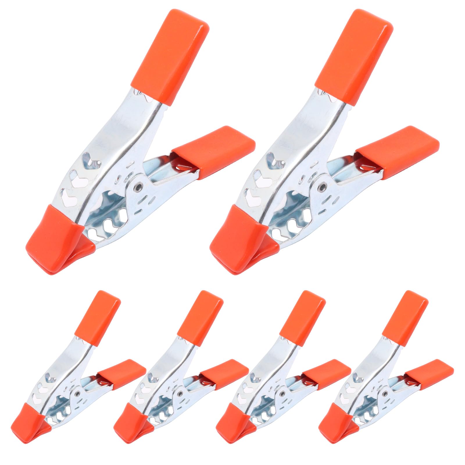6Pcs 6 Inch Spring Clamps, Heavy Duty Metal Strong Clips Clamps (Orange)