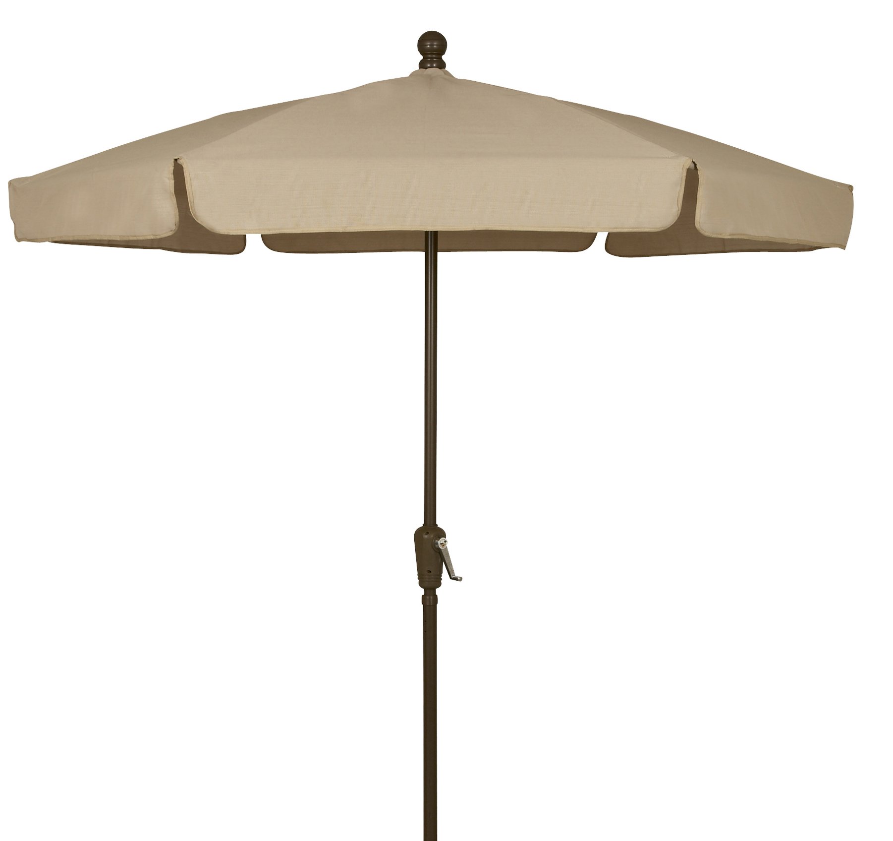 FiberBuilt Umbrellas Garden Umbrella, 7.5 Foot Beige Canopy and Champagne Bronze Pole : Patio Umbrellas : Patio, Lawn & Garden