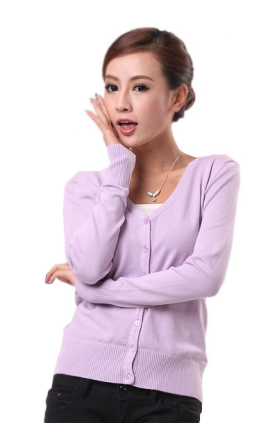 Mooncolour Womens 24 Colors Knit Outwear Autumn Cardigan Sweater, Type XE, UK16
