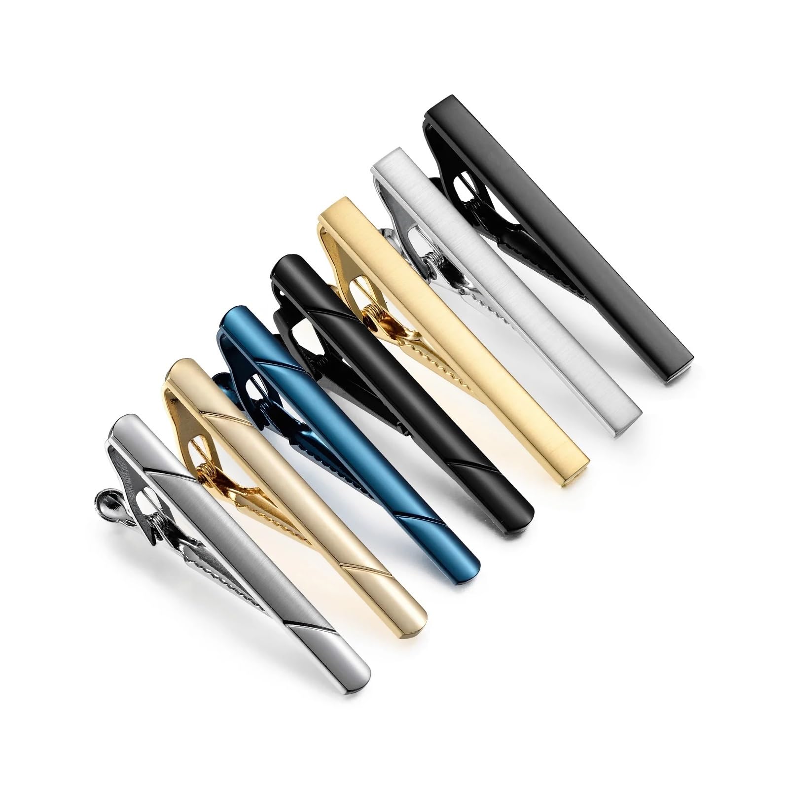 7/8-teiliges Krawattenklammer-Set mit Geschenkbox, Hochzeitsgastgeschenk, luxuriöser Herrenschmuck, Geschäftsmann, Hemd, Manschettenknöpfe, Geschenk for den Ehemann
