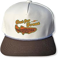 Vista 19 de ThatsRad Out for Trout Corduroy Snapback Sombrero Gorra Pesca con Mosca Pescador