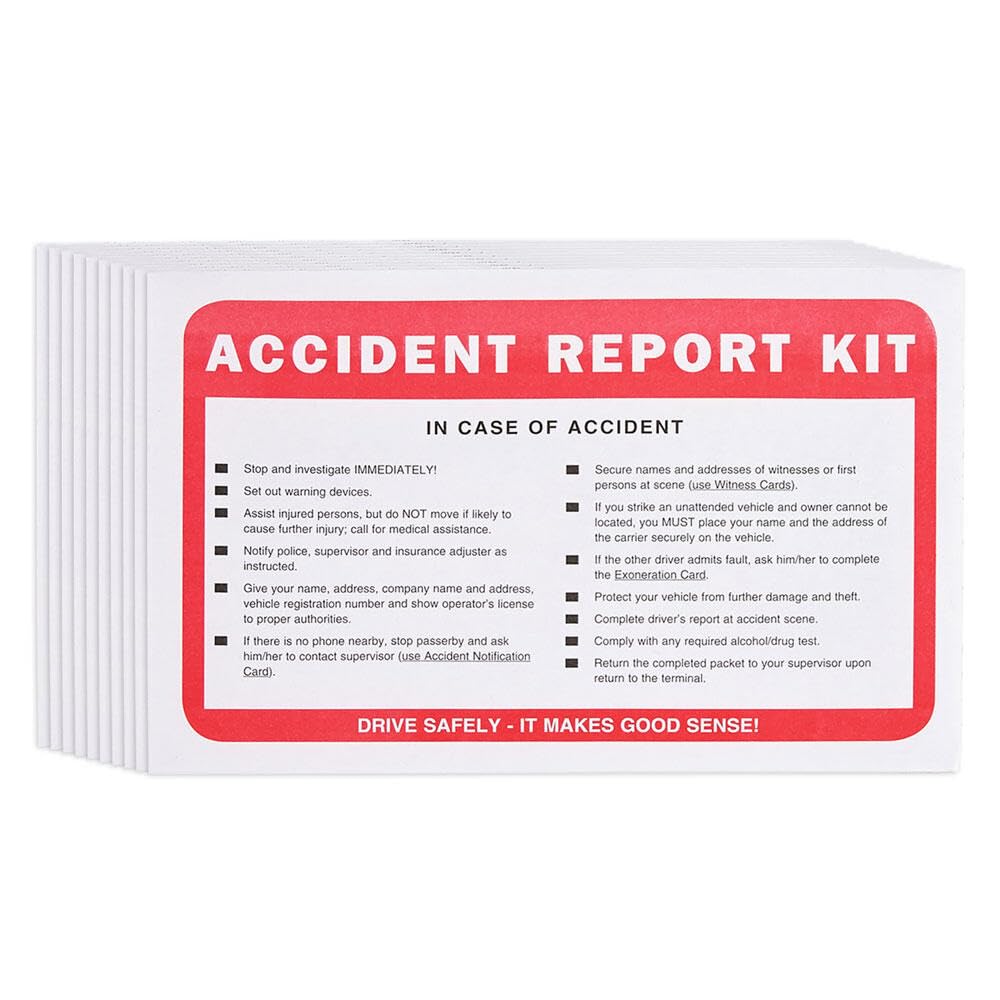 Vehicle Accident Report Kit in Envelope 10 Pack, Helps Drivers Collect, Organize & Report Vehicle Accident Information, J. J. Keller & Associates, Inc