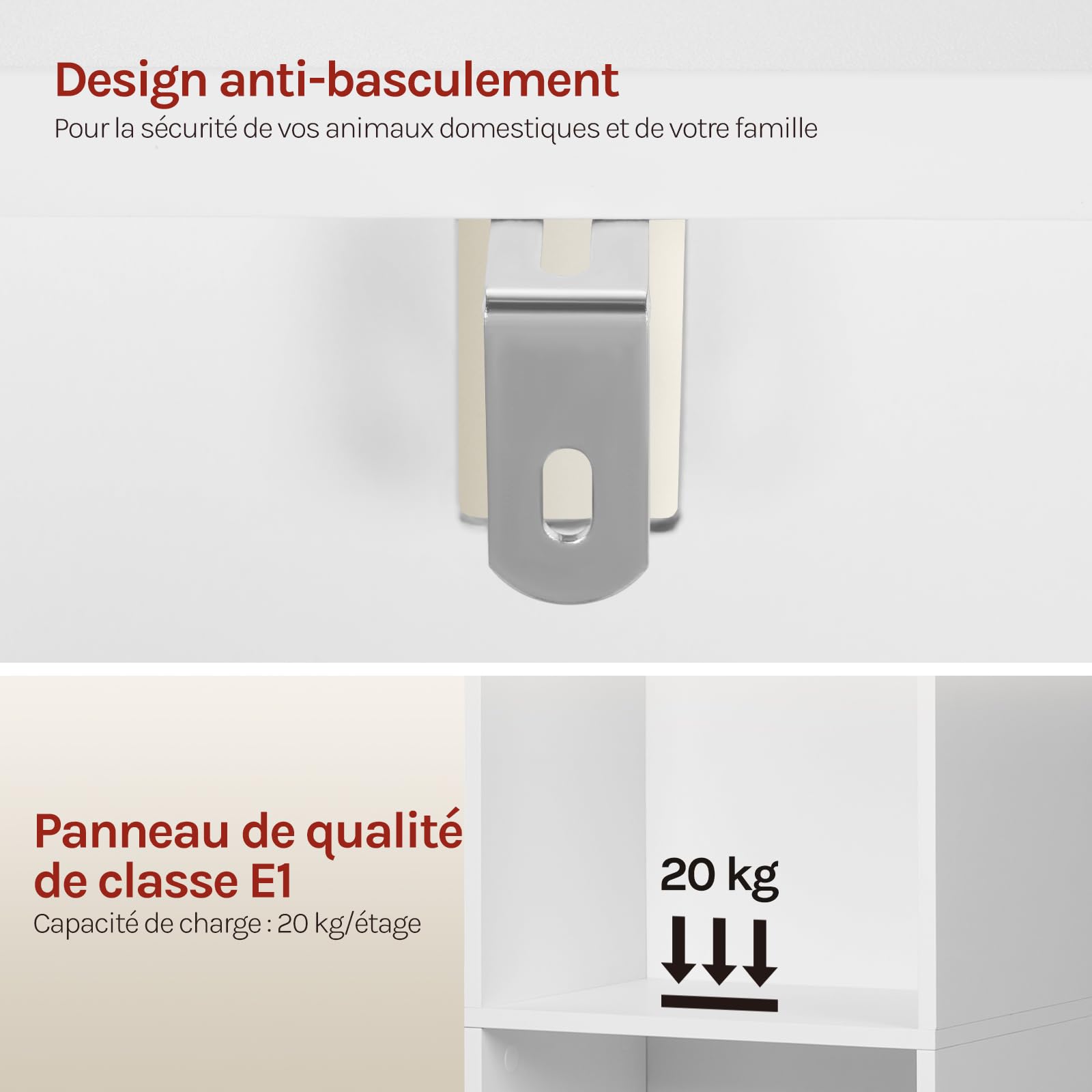 WOLTU Bibliothèque LED à 4 Compartiments Verticaux, Étagère à Lumière Réglable, 40x29x170 cm, Style Moderne, pour Salon, Chambre et Bureau, en Bois d'Ingénierie,Blanc