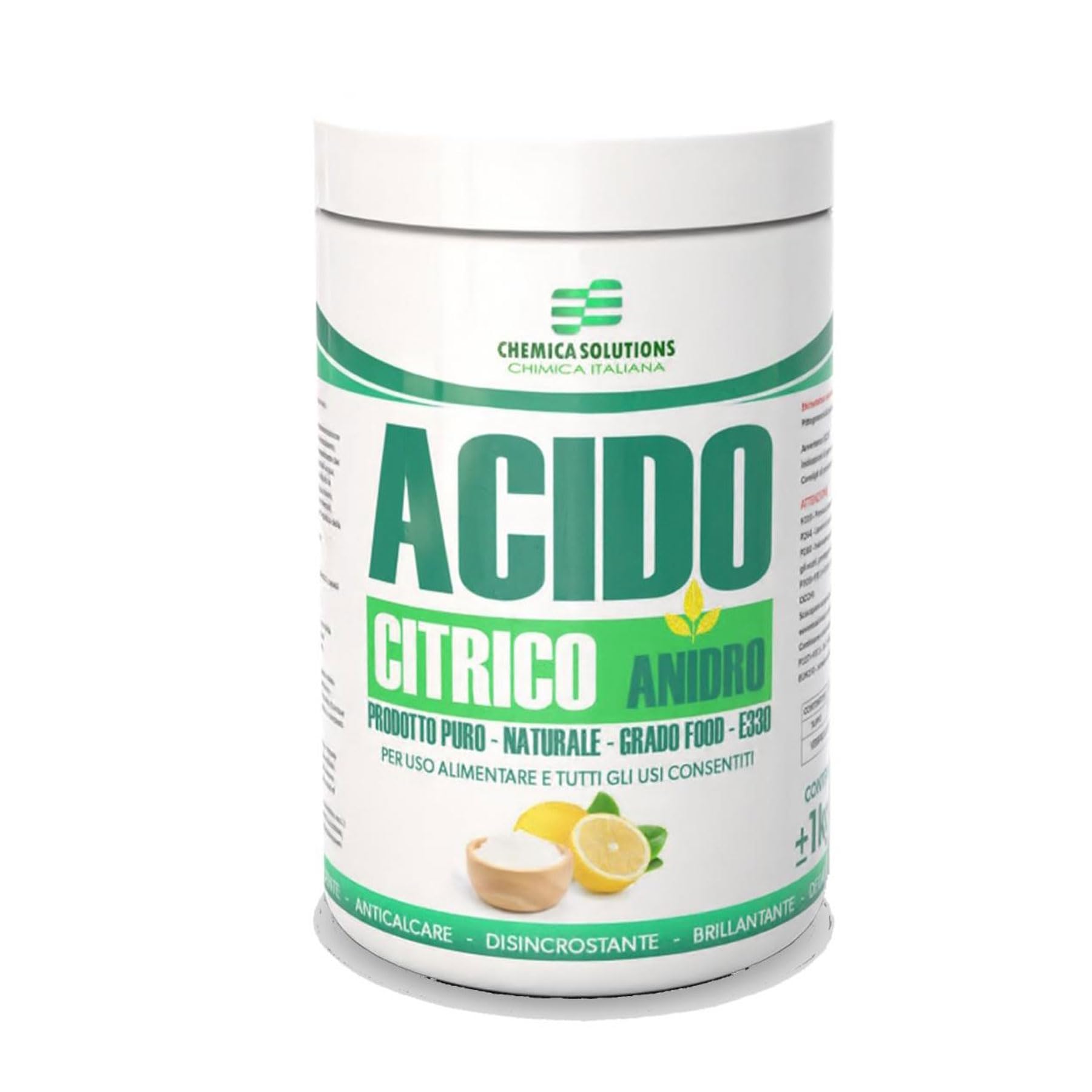 Acido Citrico Anidro 100% E330 - Barattolo Da 3Kg - Multiuso: Detersivo, Anticalcare, Brillantante E Ammorbidente Ecologico - 2