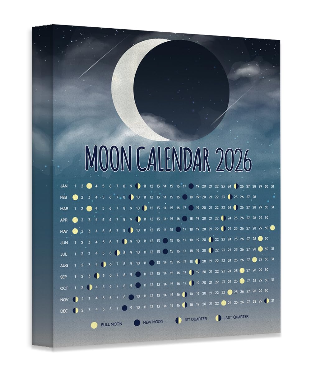 Amazon.com: 2026 Calendar – Phases of the Night Sky 28x36