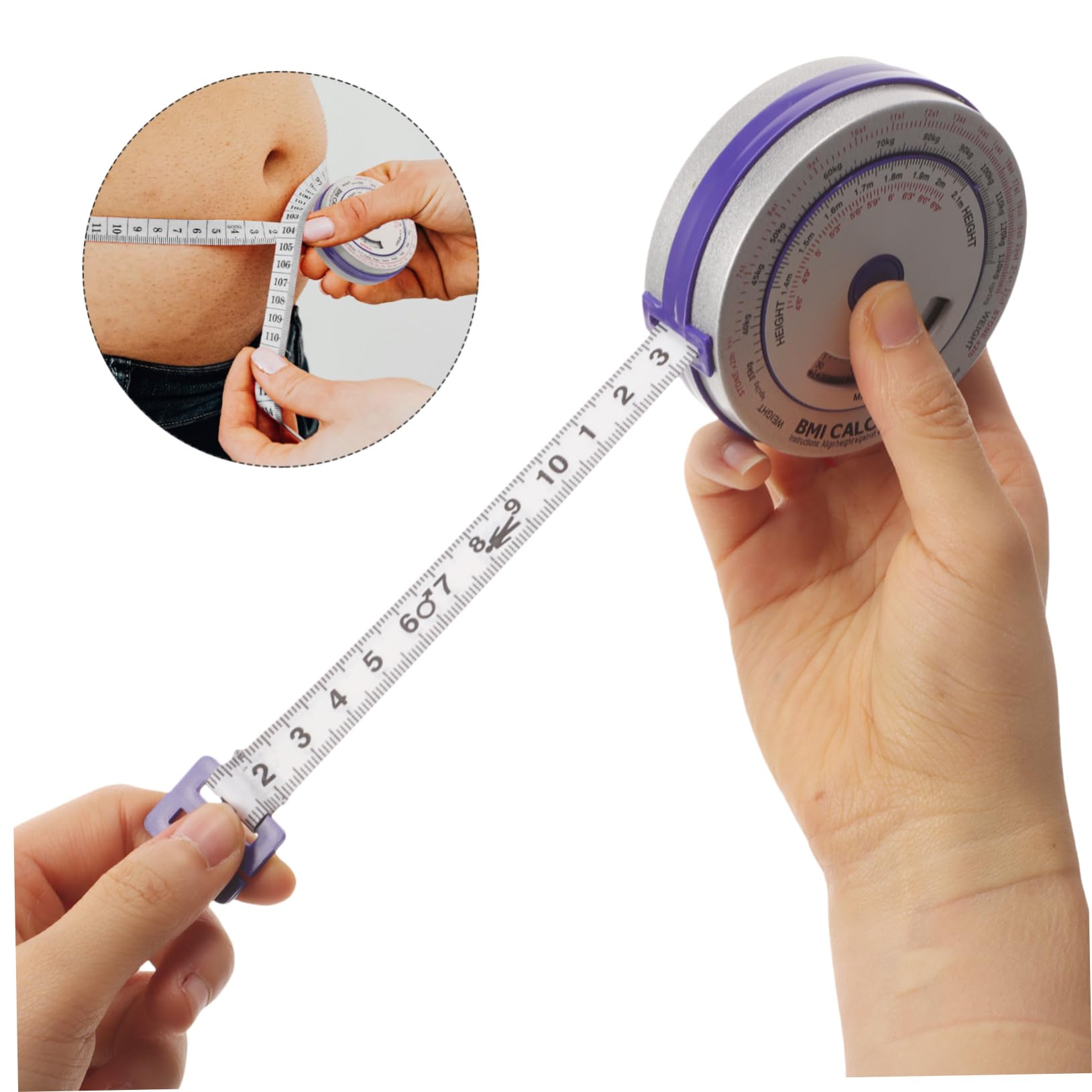 5 Pezzi Misuratore Corpo Retrattile per Fitness e Cucito e Portatile Precisione per Misurazioni Accurate e Lavori Creativi