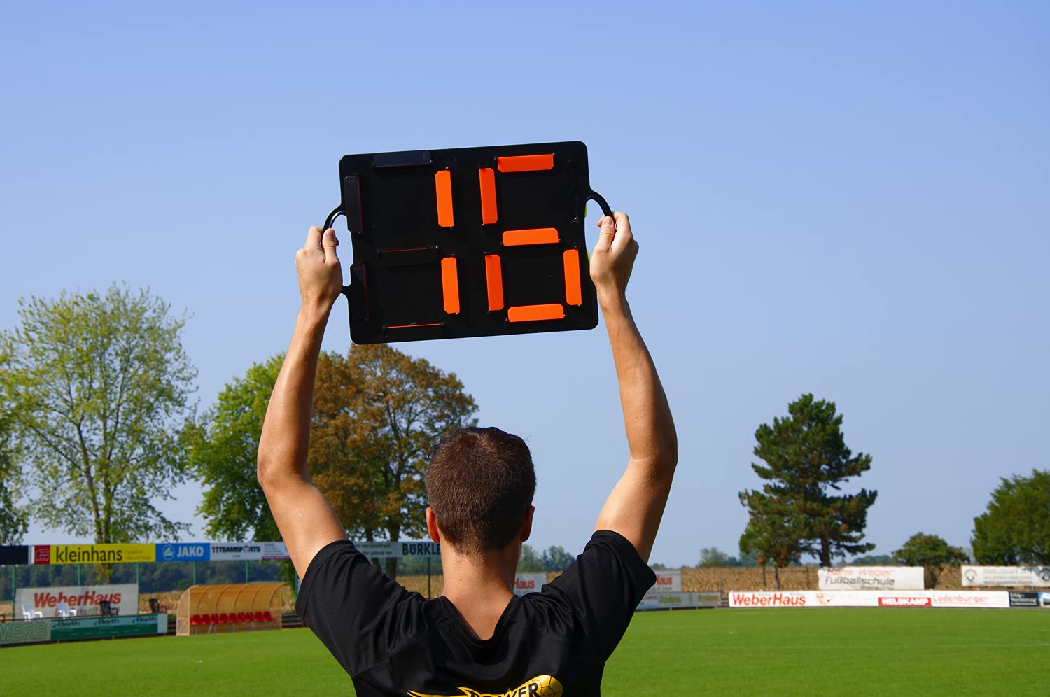 POWERSHOT Player Changeover Panel Design tabellone sostituzioni Calcio, Numeri visibili da Molto Lontano