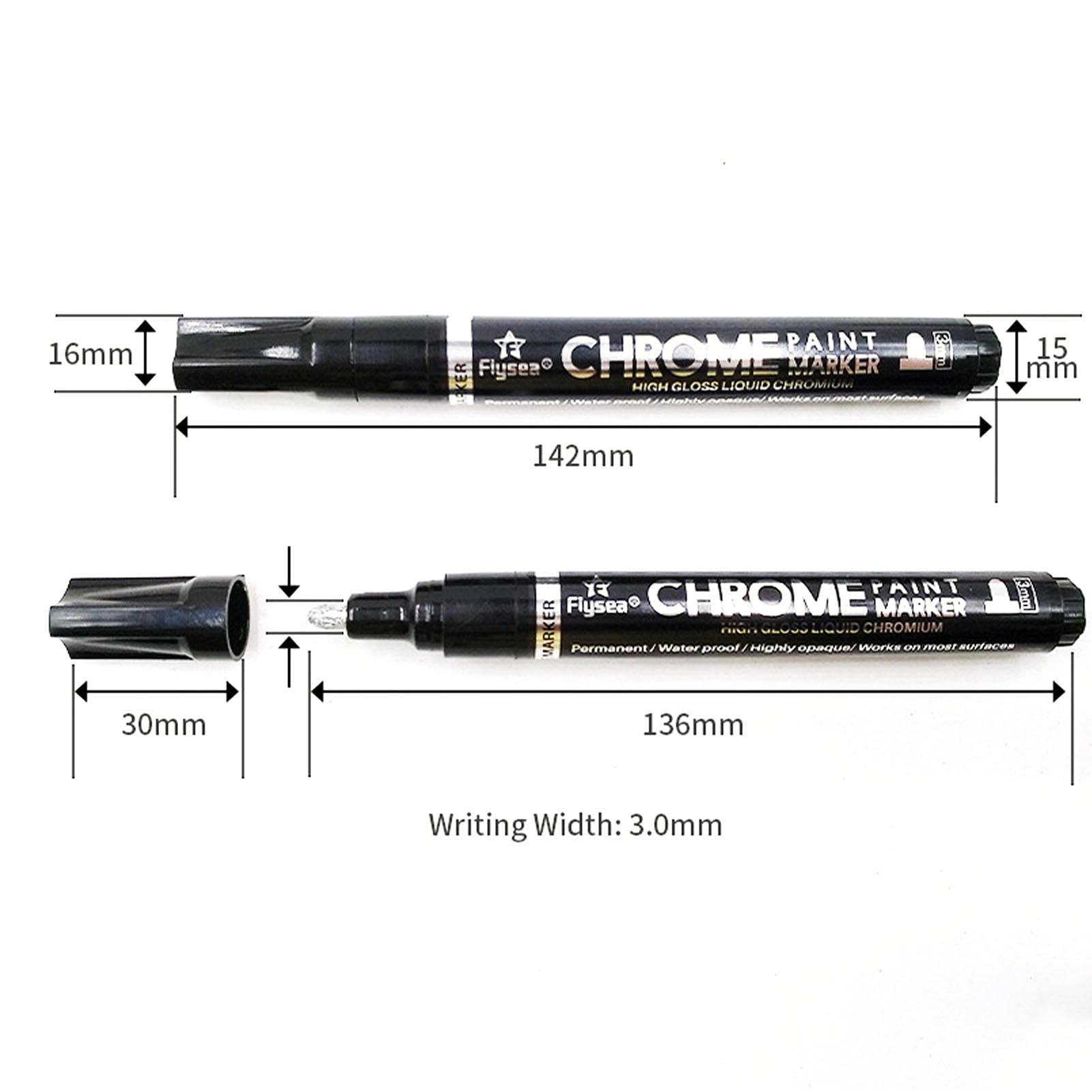 Amazon.co.jp: マーカーペン ミラーペン 反射ペイントペン クローム