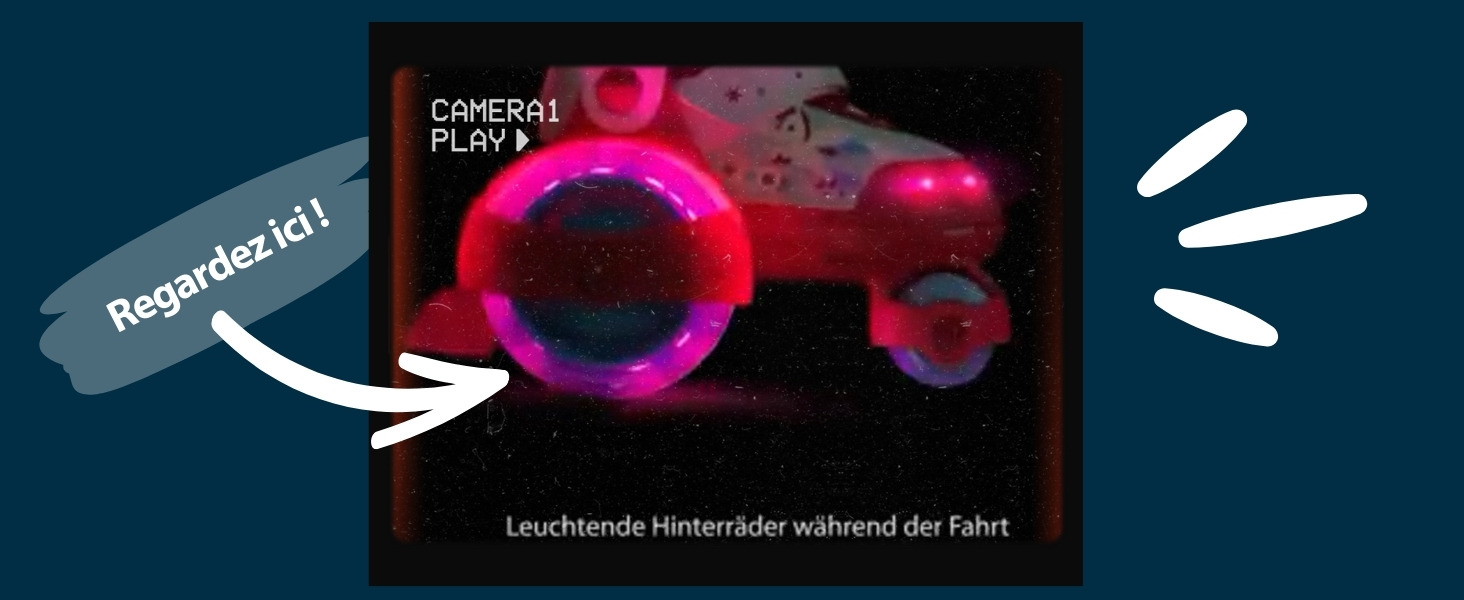 Patins à Roulettes HUDORA My First Quad LED – Ajustables Sur 4 Tailles, Roues Lumineuses, Pour Enfants Jusqu'à 20 Kg