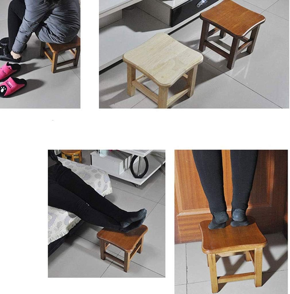 Stool- Footstools, Stools Solid Wood Home Stool Fashion Bench Living Room Log Shoes Bench Coffee Table Stool